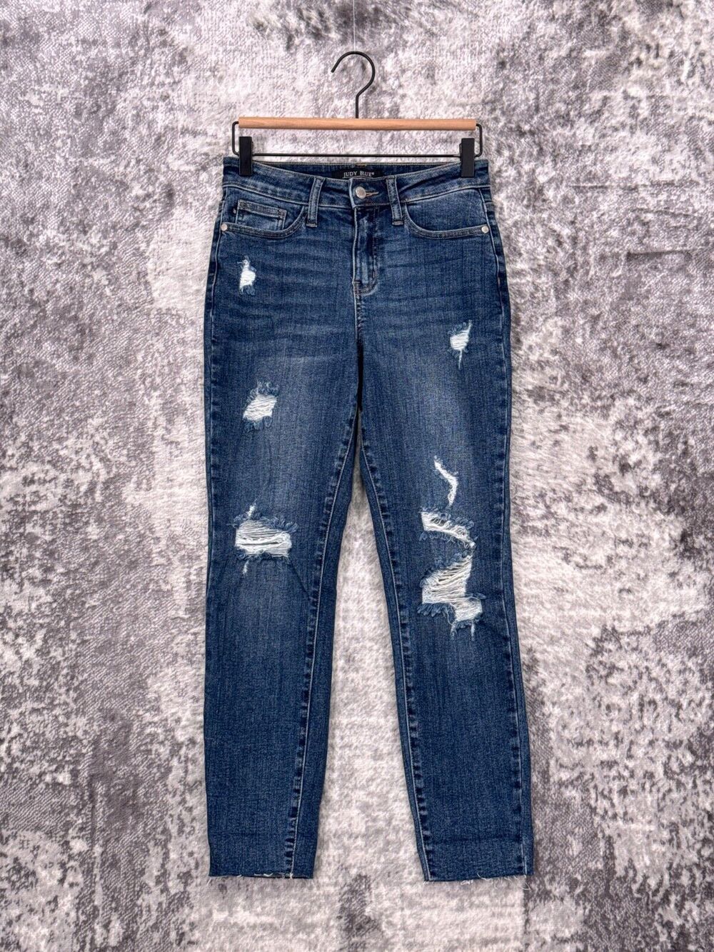 Judy Blue Jeans 1/25 Womens Relaxed Fit Distressed Denim